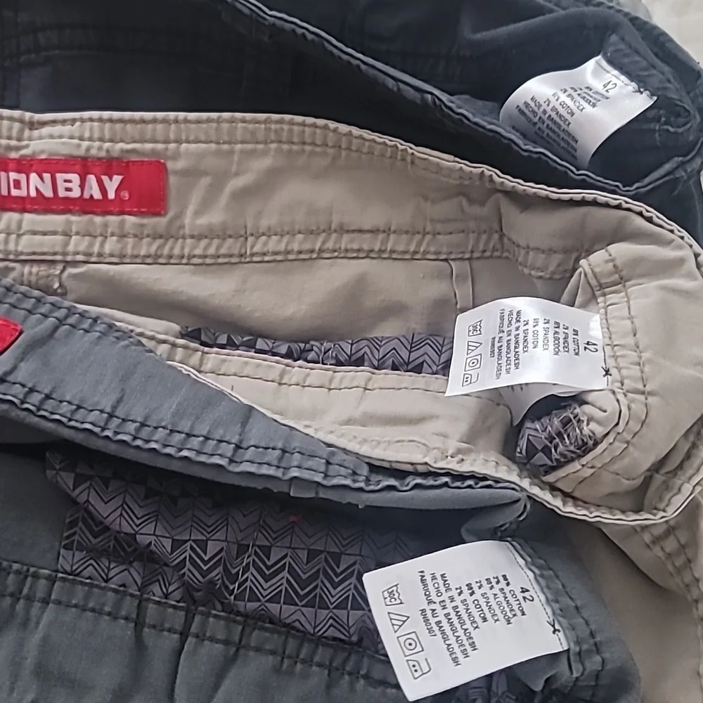 3 Pair Mens UNION BAY Cargo Shorts Size 42 Waist. Make offer on all 3. - Picture 8 of 8